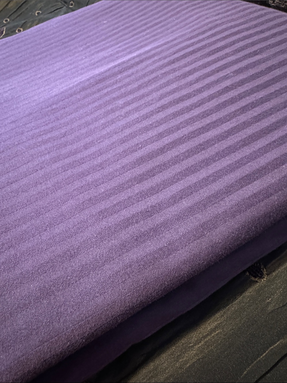 VERATEX Bedding King Size Duvet Cover in Purple Stripes - 100% Cotton Sateen